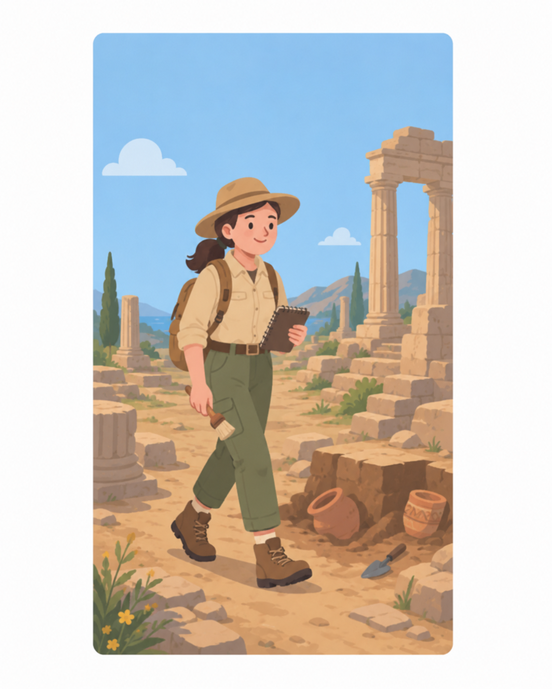 Adventure traveler exploring outdoors