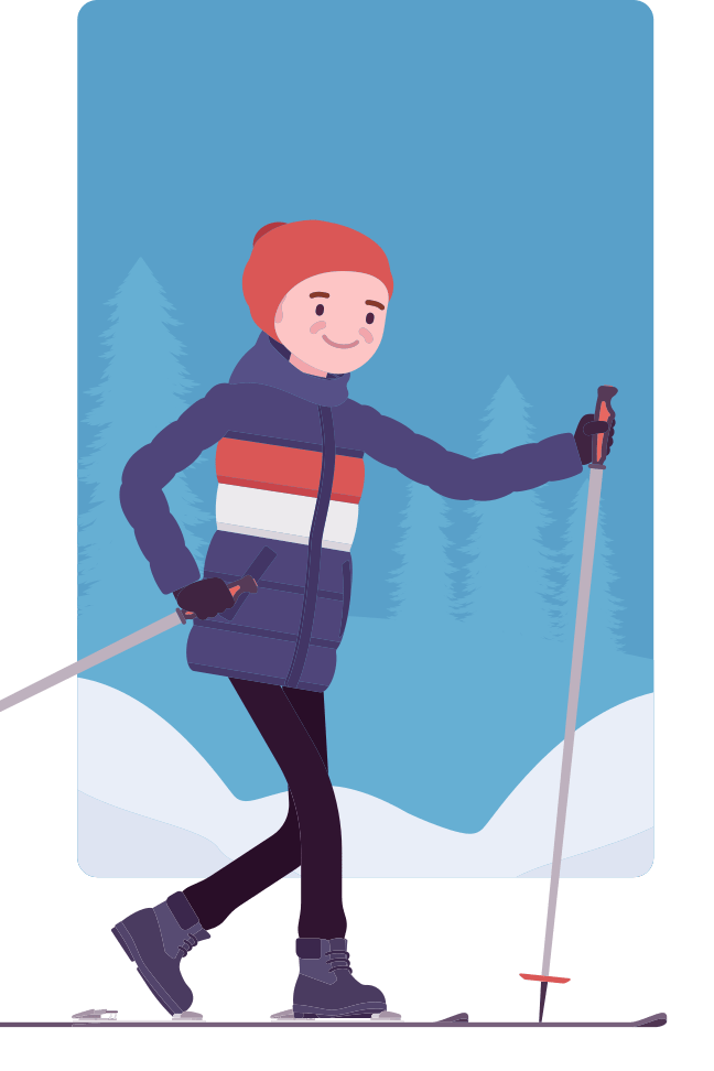 Cartoon Skier