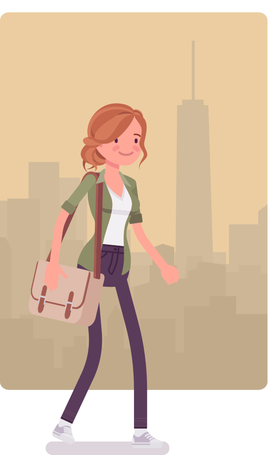Cartoon Woman walking