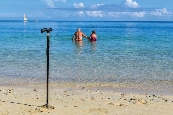 Elderly Couple At Beach