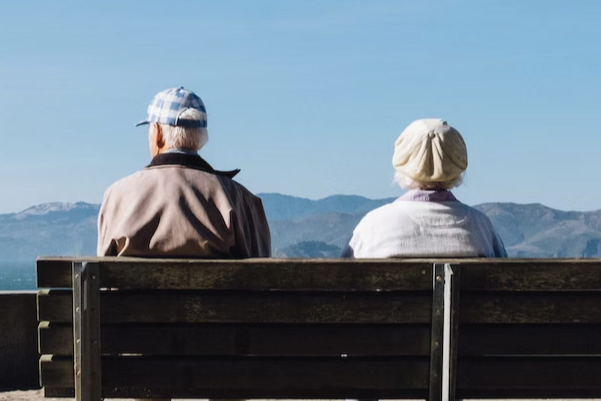 Seniors on a bench