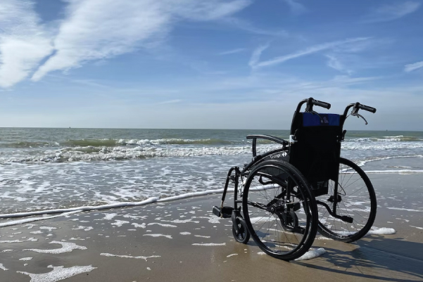 wheelchair on beach