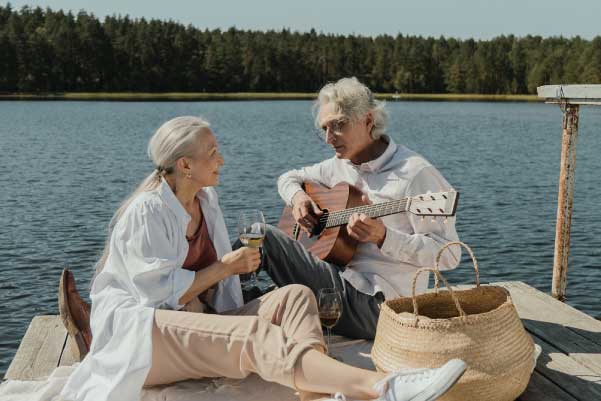 Retired Couple on dock