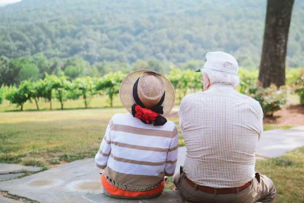 Seniors on a bench