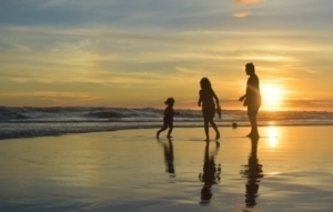 Family on Beach