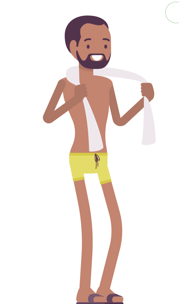 bather CAP bathing cartoon character