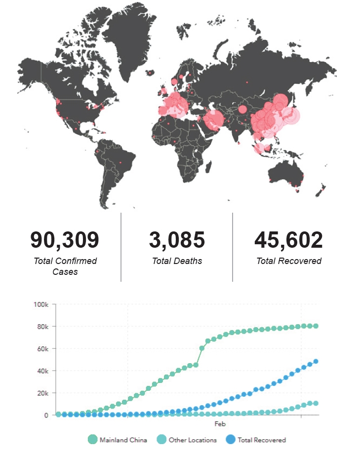 Covid-19 Cases Map Graphic