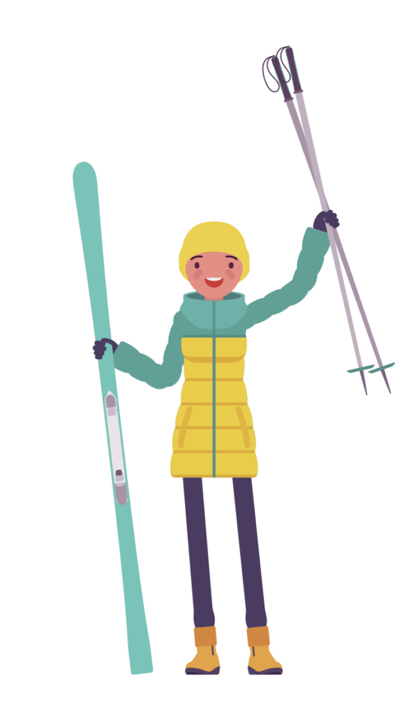 skier CAP skier cartoon