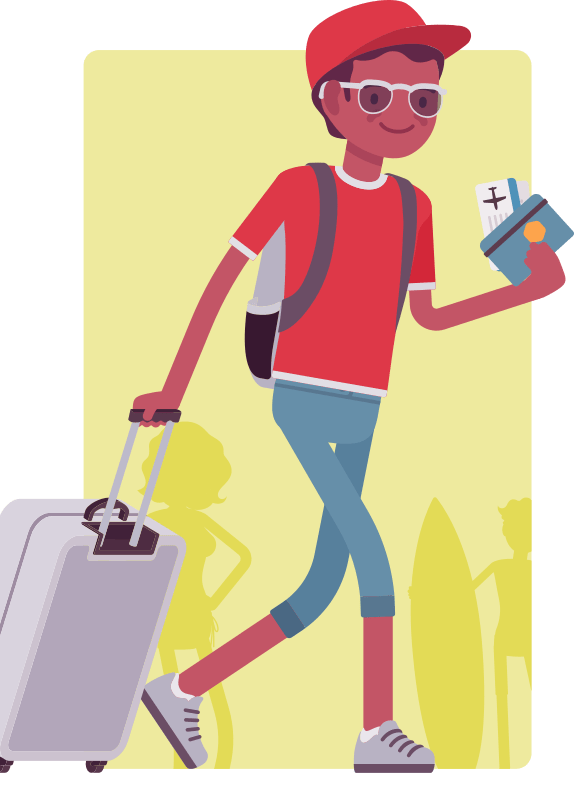 student_traveling CAP student traveling cartoon