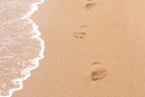 Footprints in sand