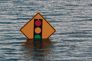 flooded road