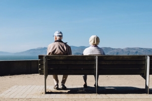 Seniors on a bench