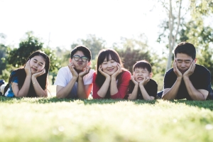 Family on Grass